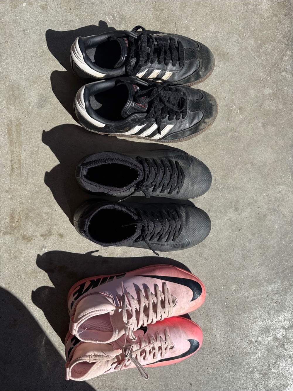 Nike Kids Pink/Black Soccer Shoes - Pink with Black Swoosh